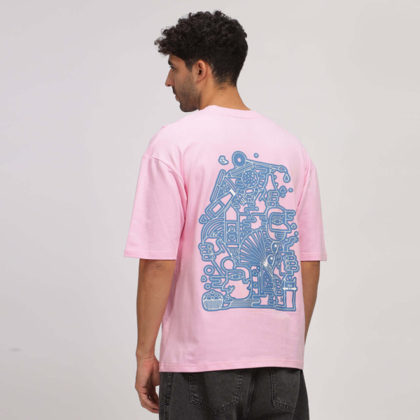 Pink Line Art Tee 1