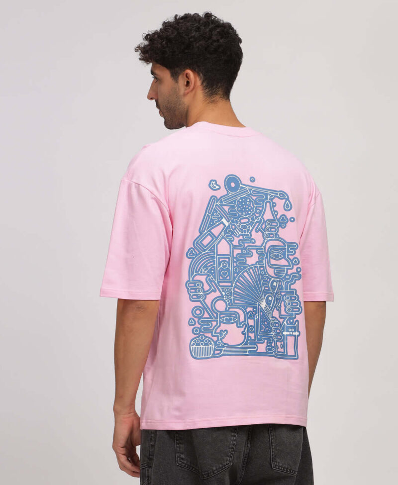 Pink Line Art Tee 1