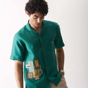 cultura THAT GREEN APPLIQUE SHIRT 2 new