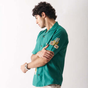 cultura THAT GREEN APPLIQUE SHIRT 3 new