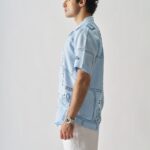 I WILL BE THERE FOR YOU - MENS HAND EMBROIDERED PURE LINEN SHIRT - Image 5