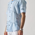 I WILL BE THERE FOR YOU - MENS HAND EMBROIDERED PURE LINEN SHIRT - Image 6