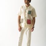 POCKET FUSION - MENS HAND EMBROIDERED PURE LINEN SHIRT - Image 6