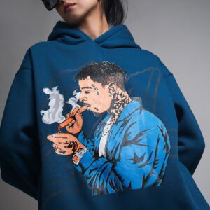 21 Savage Oversized Hoodie Teal Blue 2