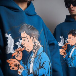 21 Savage Oversized Hoodie Teal Blue 5