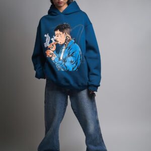 21 Savage Oversized Hoodie Teal Blue 6