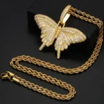 BUTTERFLY ICED OUT PENDANT 11