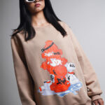 Doggo Oversized Sweatshirt Beige 7