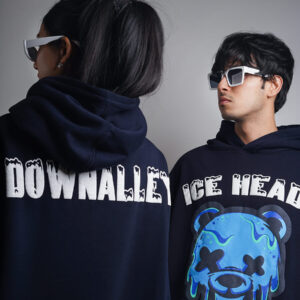 Ice head Oversized Hoodie Navy Blue 1