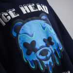 Ice head Oversized Hoodie Navy Blue 3