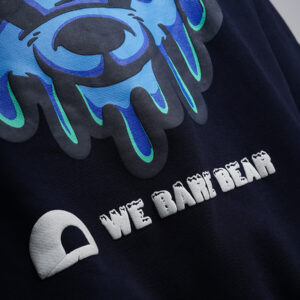 Ice head Oversized Hoodie Navy Blue 4