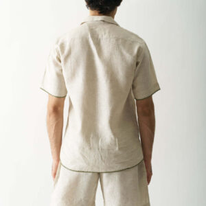 LAZY SHEEP MENS HAND EMBROIDERED PURE LINEN CO ORD SET 4