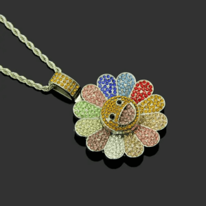 MURAKAMI FLOWER ICED OUT PENDANT MULTI 5