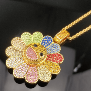 MURAKAMI FLOWER ICED OUT PENDANT MULTI 6