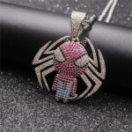 SPIDERMAN ICED OUT PENDANT SILVER 4