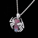 SPIDERMAN ICED OUT PENDANT SILVER 5