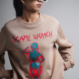 Scarywomen Oversized Sweatshirt Beige 2