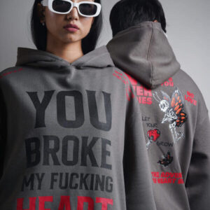 The Adventure of Heartbreak Oversized Hoodie Grey 1