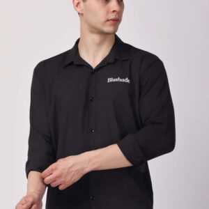 Charcoal Black Linen Shirt 1