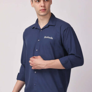 Navy Blue Linen Shirt 7