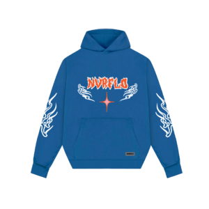 wings on fire hoodie blue 1