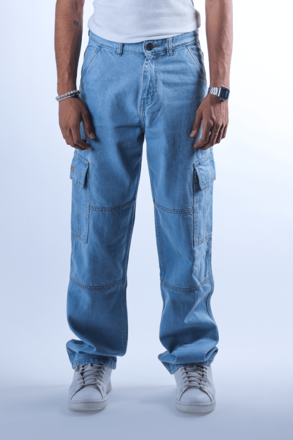Thunderstrike light indigo cargo jeans 1 (1)