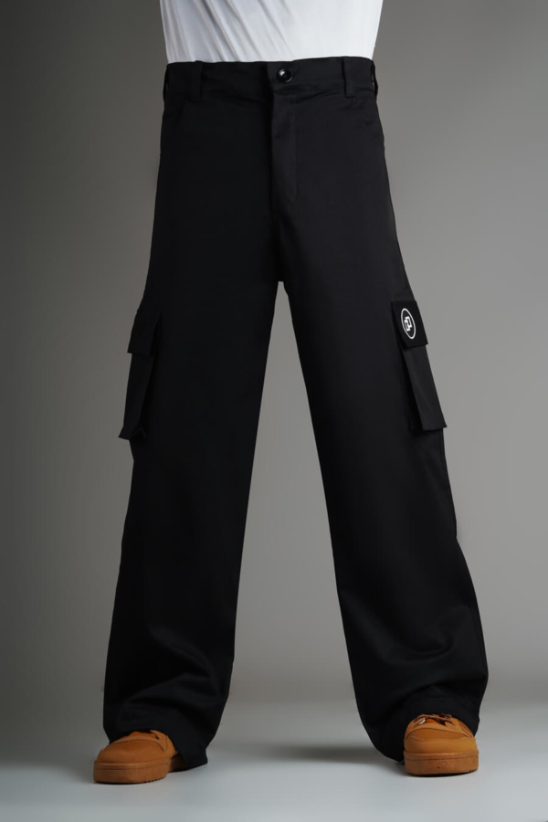 Zipper Flared Black Cargo 1