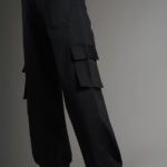 Zipper Flared Black Cargo 7