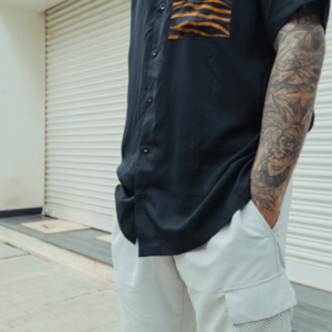 Animal Patch Pocket Black Shirt 2