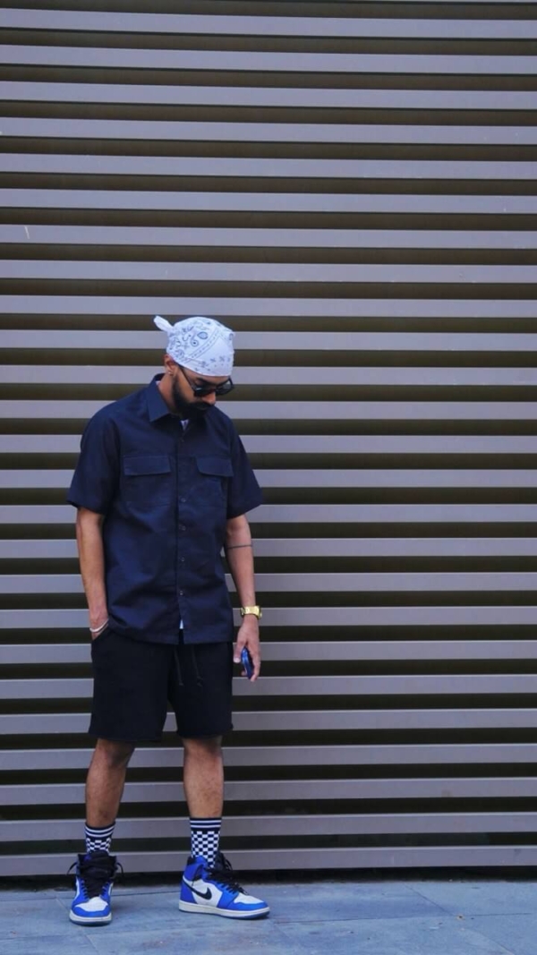 Double Pocket Work Wear Black Shirt 1