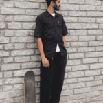 Double Pocket Work Wear Black Shirt 4 (1)