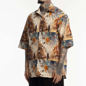 Monk chasing his books Mens Shirt 2