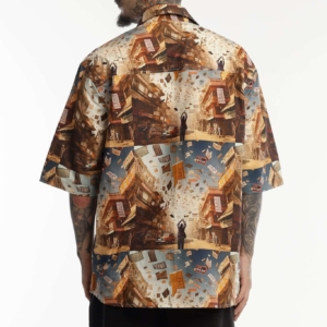 Monk chasing his books Mens Shirt 3