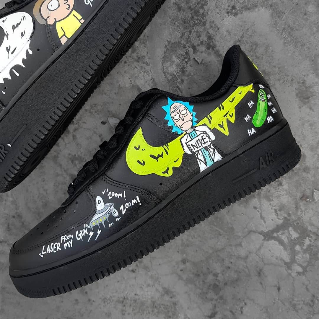 Rick Morty AF1 Black Cultured